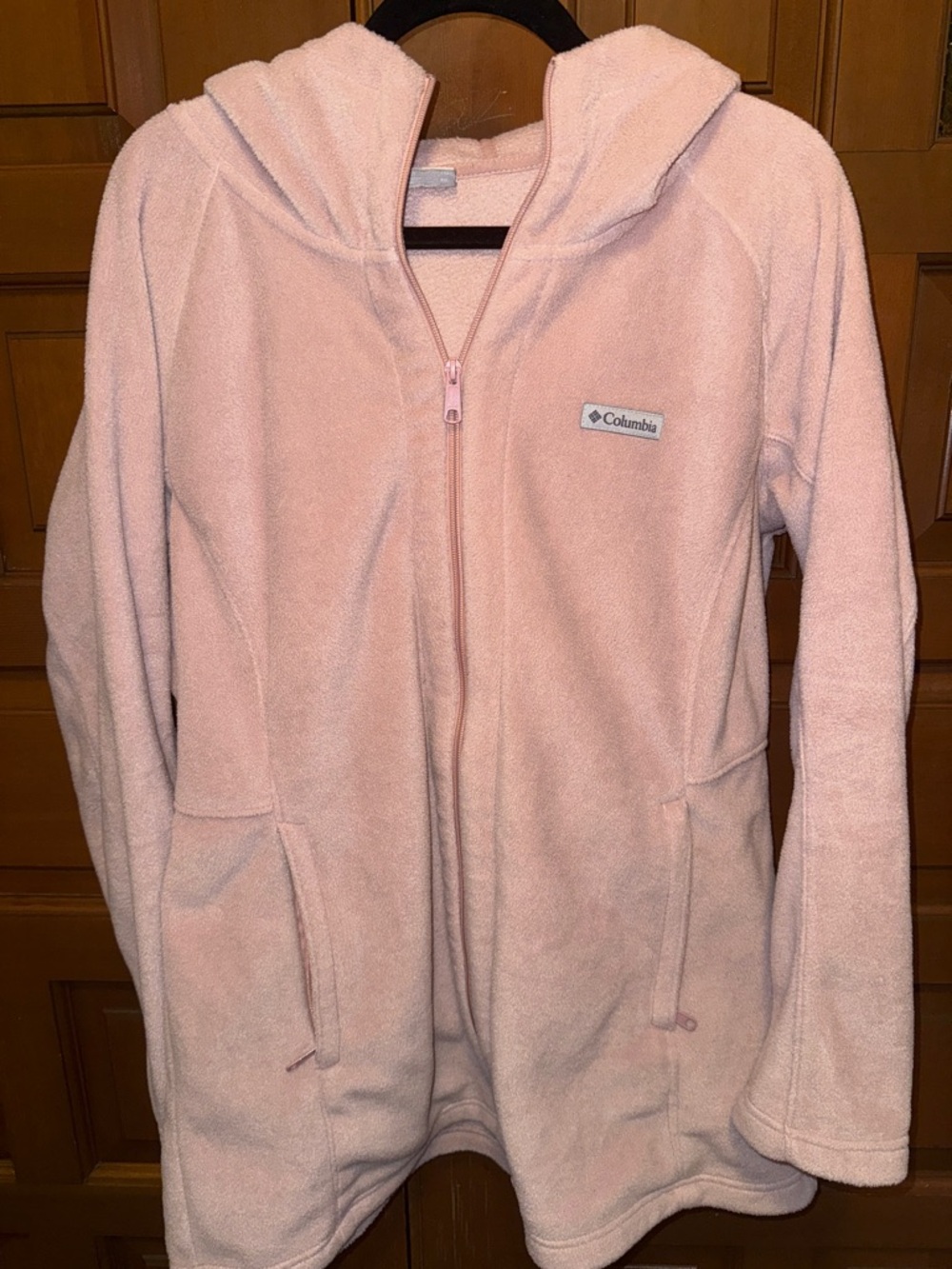 Columbia Pale Pink Hooded Fleece Jacket